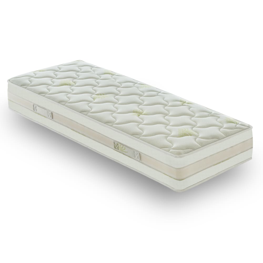 Materassiedoghe Viskoelastische Matratze 90X200 Höhe 25 cm, 5 Schichten BLAU PES - POLYESTER Baby