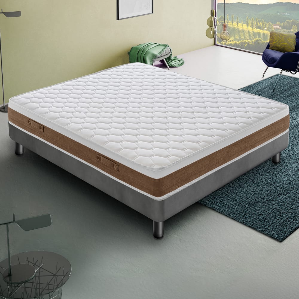 Matelas ressorts ensachés et mémoire de forme 160x190 epaisseur 23 cm - Maisons du Monde