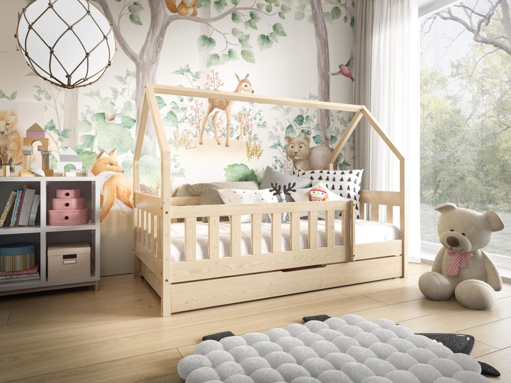 Hausbett Massivholz Kiefer Beige 80x190 - Maisons Du Monde