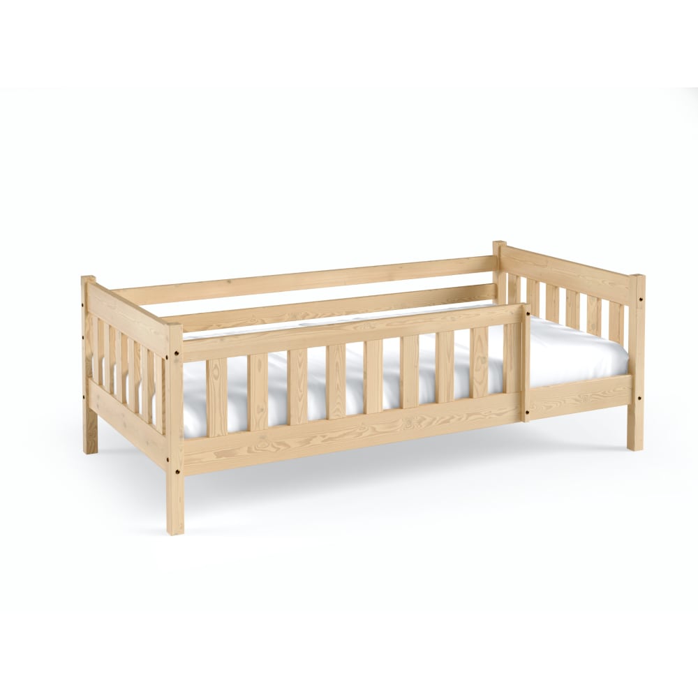 AKL FURNITURE Kinderbett Kiefernholz Beige 80x160 style modern Beige Baby