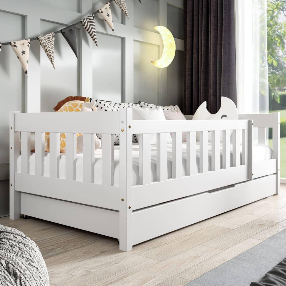 Kinderbett Kiefernholz Weiß 80x160 - Maisons Du Monde