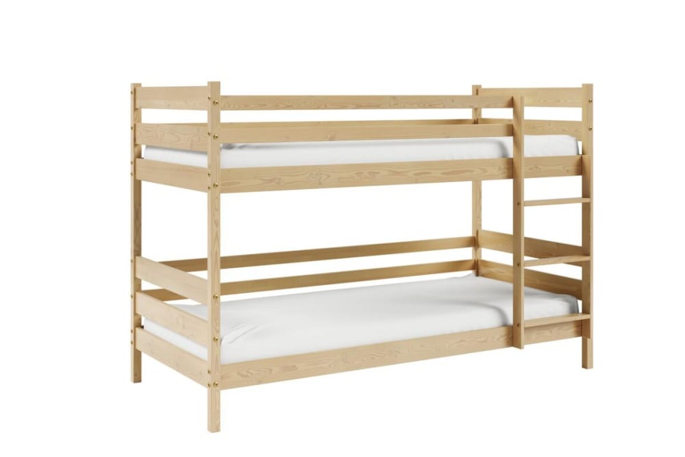 AKL FURNITURE Kinderbett Kiefernholz Beige 80x161 style modern Beige Baby