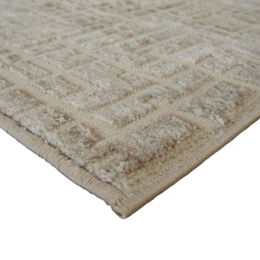 Tapis moderne motif géométrique beige 120x170 — vue 4