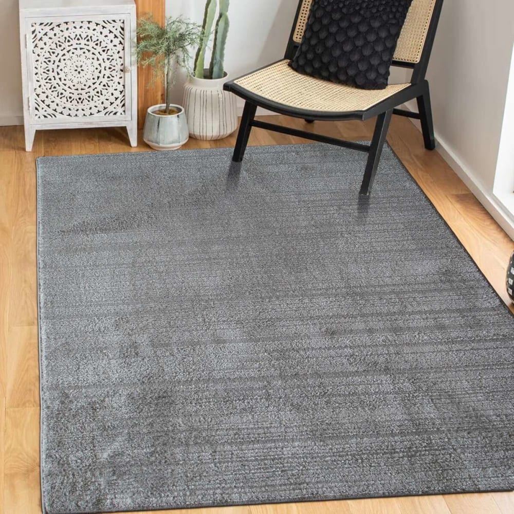 Tapis contemporain gris clair 120x166 — vue 3