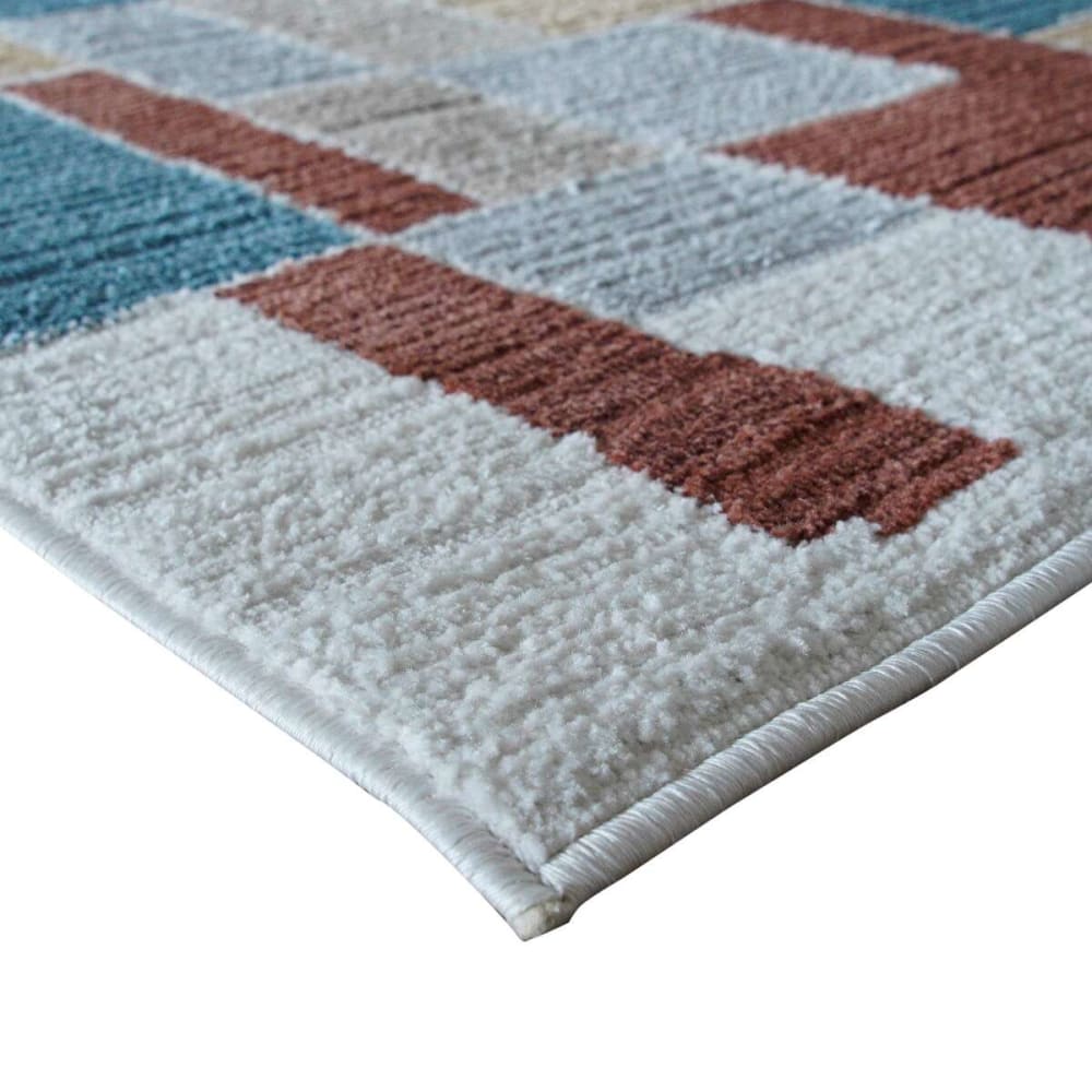 Tapis contemporain multicolore/beige 120x166 — vue 4