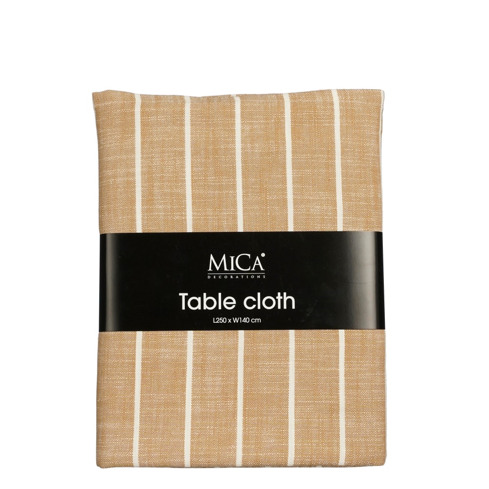 Mica Decorations Nappe brun coton h1xl140xl250cm style campagne Marron