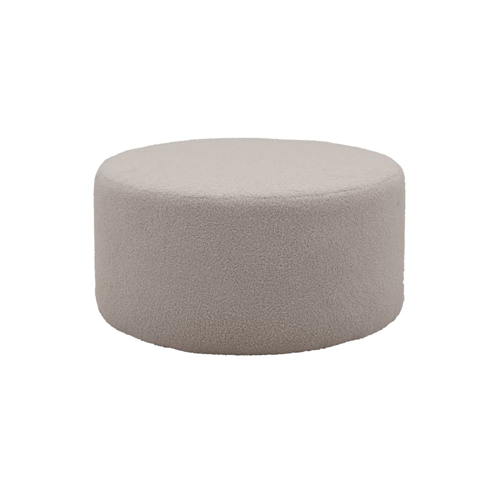 Pouf tissu bouclette gris clair l 70 cm — Beyit