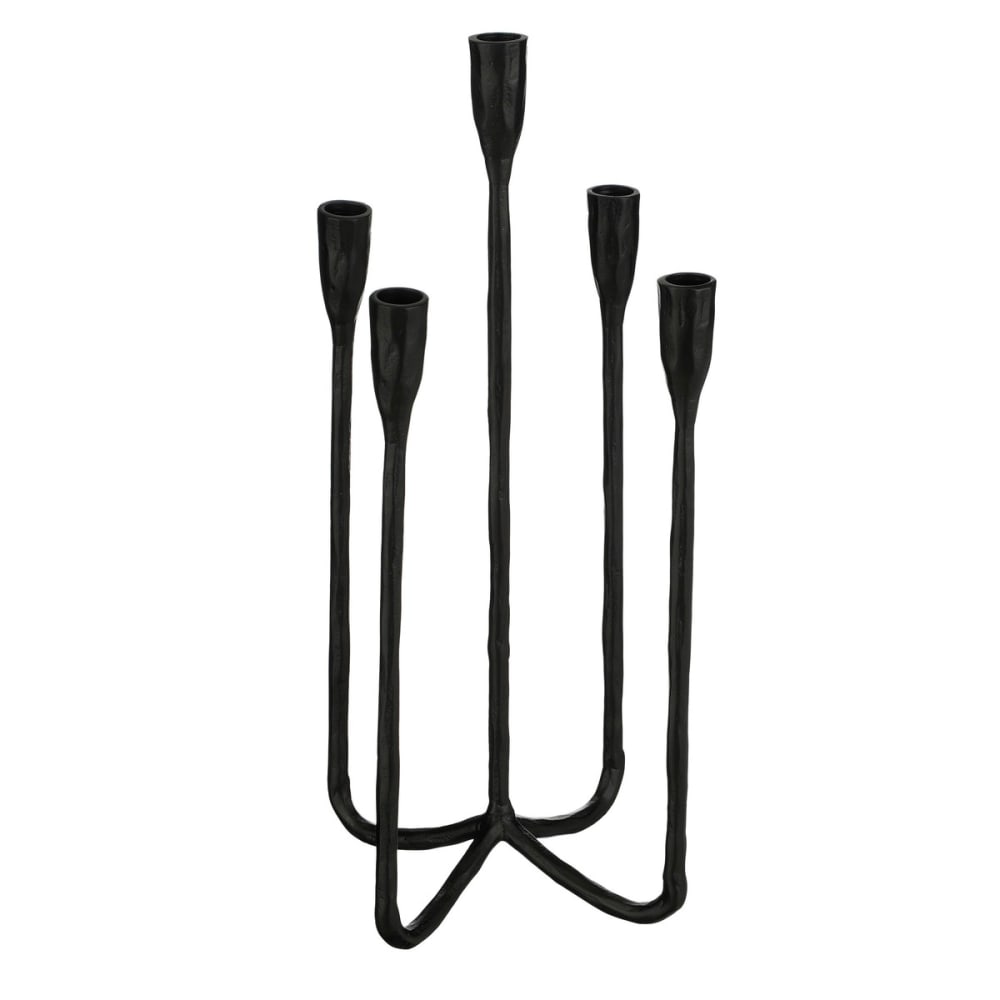 Mica Decorations Leuchter Christy Schwarz Aluminium H44xB23xL23cm style industrial Schwarz Aluminium