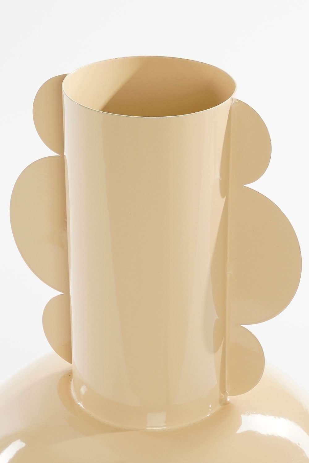 Vase beige fer h36xl25xl25cm — vue 4