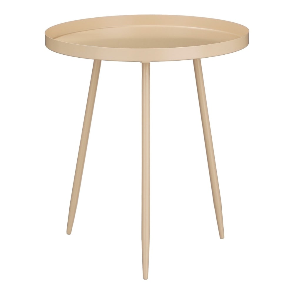 Table d'appoint beige fer h44xl40xl40cm Table d'appoint beige fer h44xl40xl40cm