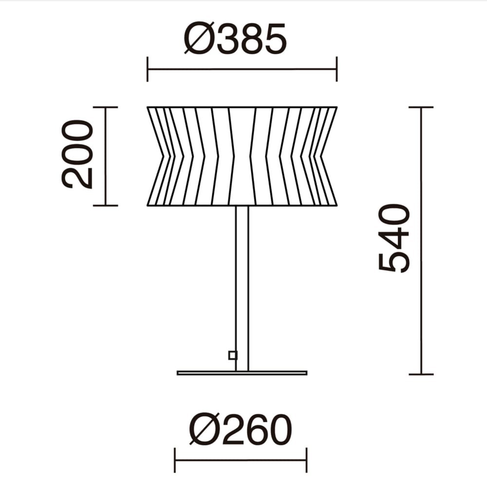 Lampe à poser en métal, blanc H : 54cm — vue 4