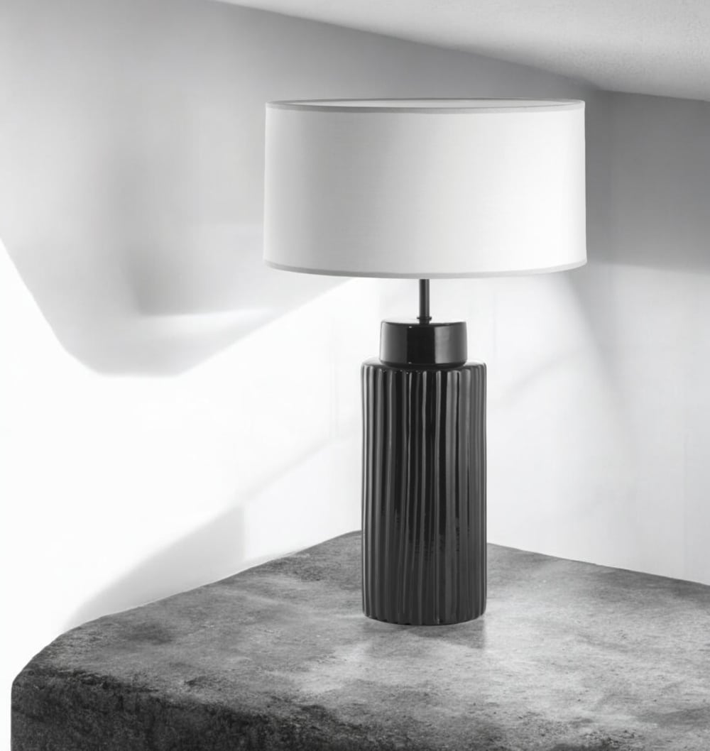 Lampe à poser en céramique, noir H : 64cm - Maisons du Monde