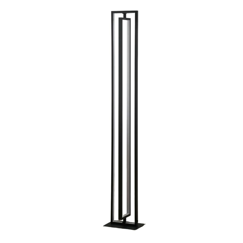 Lampadaire en aluminium, fer et pvc noir 121 cm