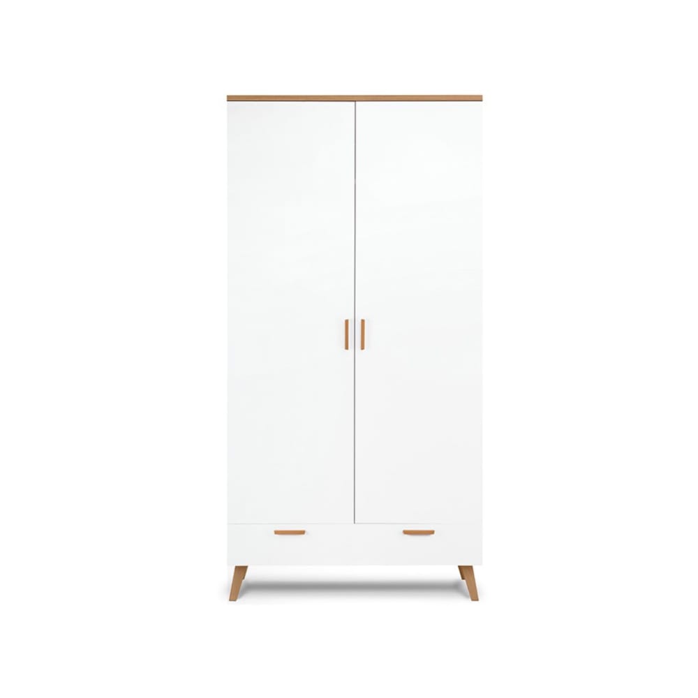 Drehtürenschrank mit Schublade, Weiß - Maisons Du Monde