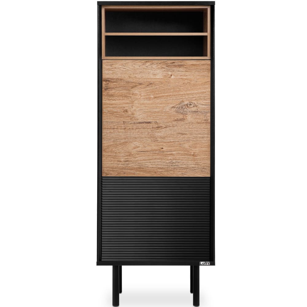 Regal mit TV/HiFi-Einlage, schwarz - Maisons Du Monde