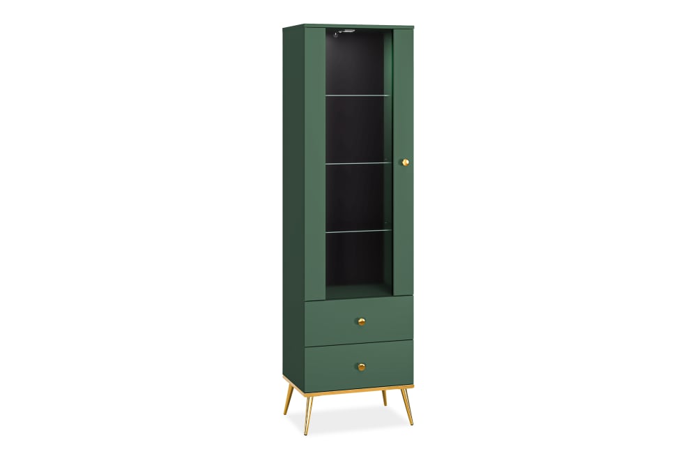 Vitrinenschrank, mit Soft-Close-Funktion, grün - Maisons Du Monde
