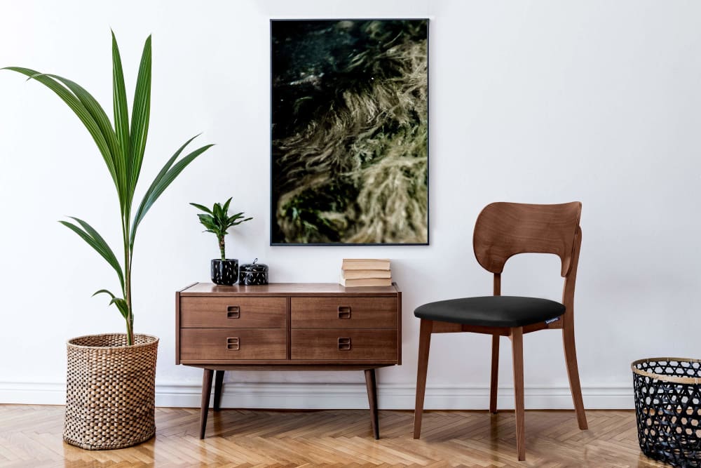 2er Set Holzstühle mit Gestell aus massivem Buchenholz, schwarz -