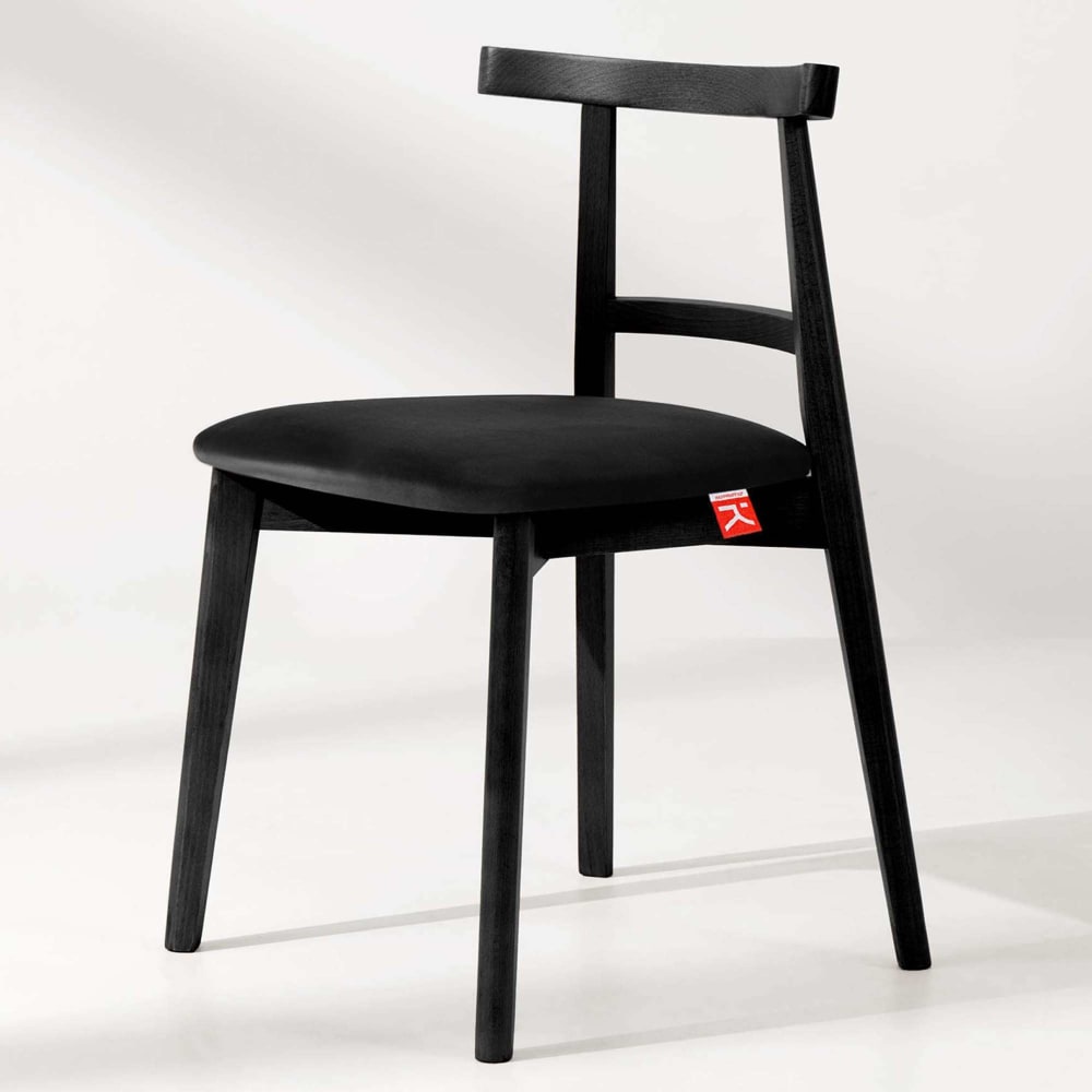 2er Set Esszimmerstühle, Vintage, Schwarz / schwarz - Maisons Du