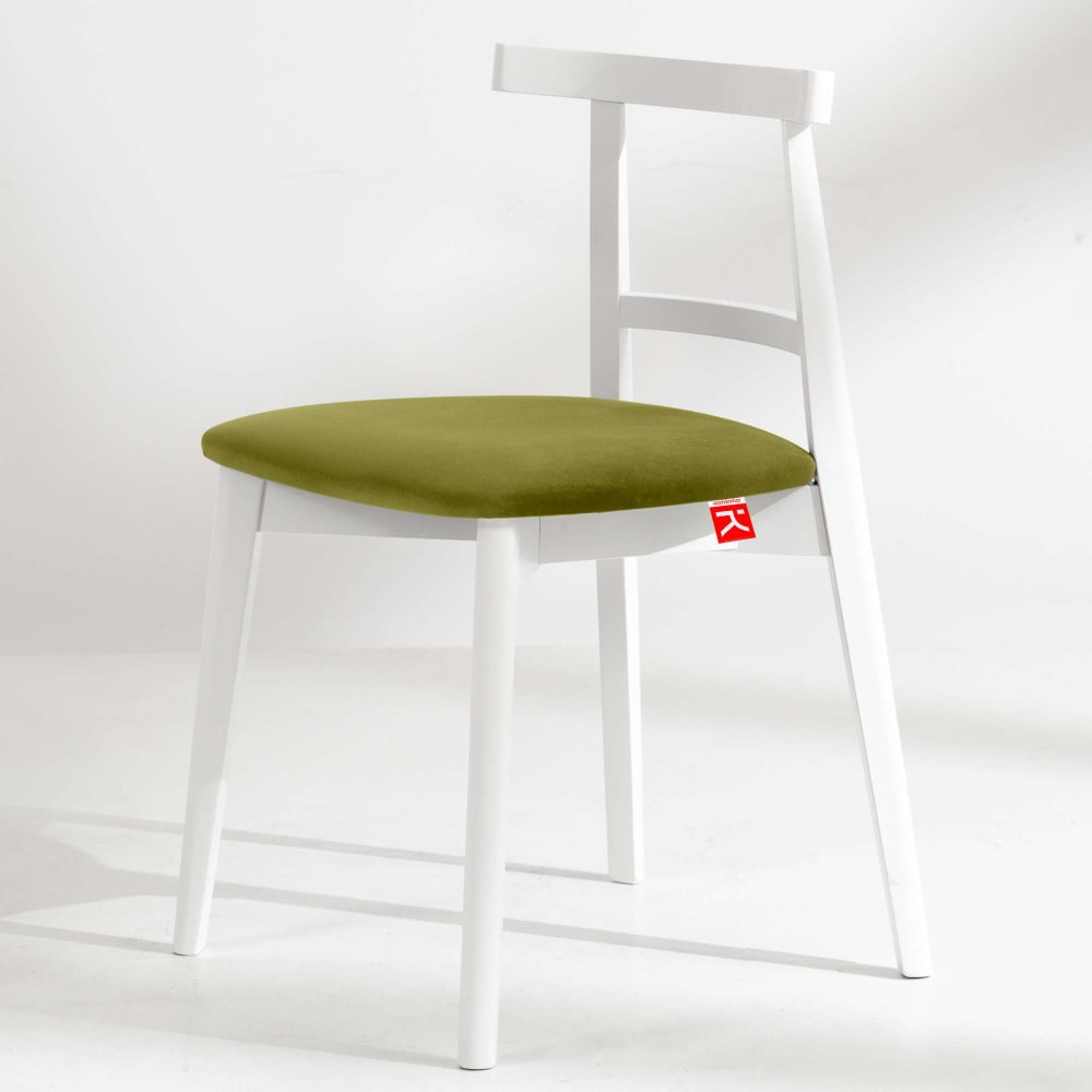 2er Set Esszimmerstühle, Vintage, Oliv / weiß - Maisons Du Monde