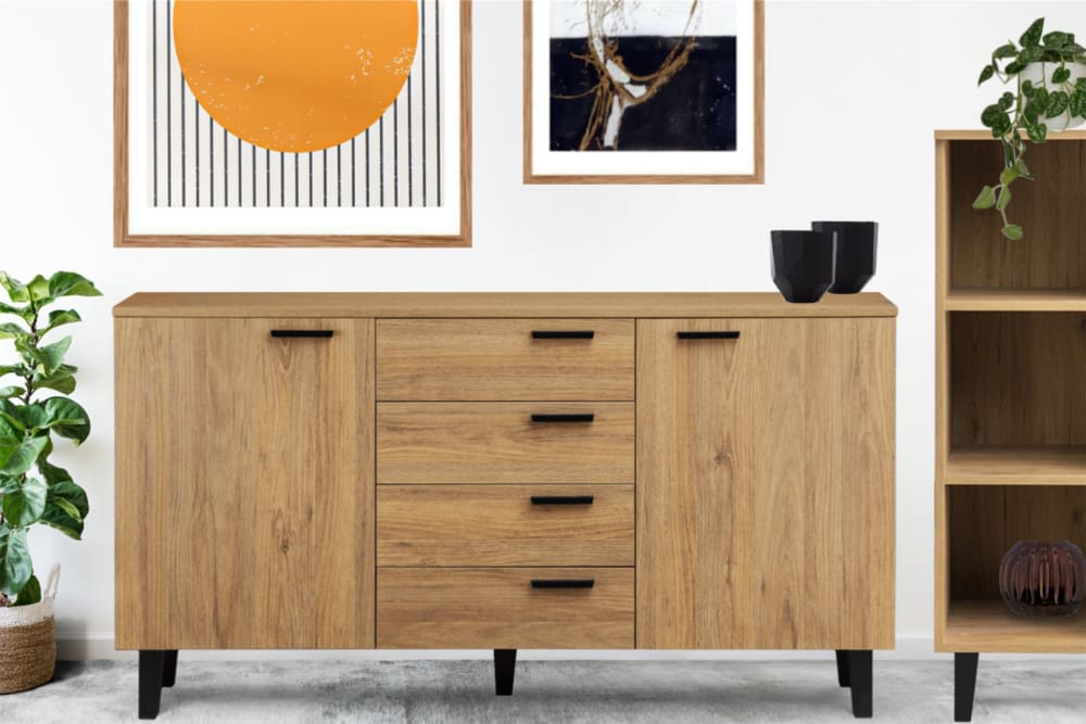Kommode mit 2 Türen, Eiche natur - Maisons Du Monde