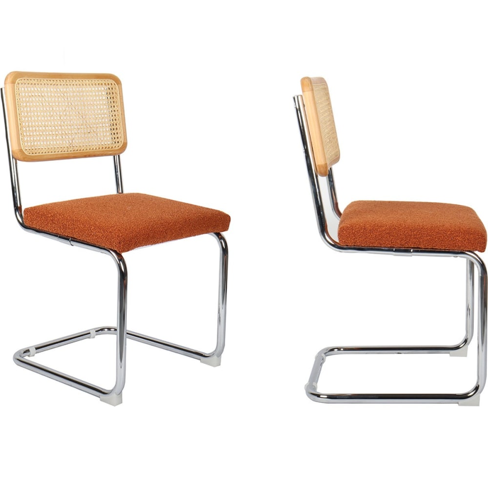 Lot de 2 chaises en cannage,