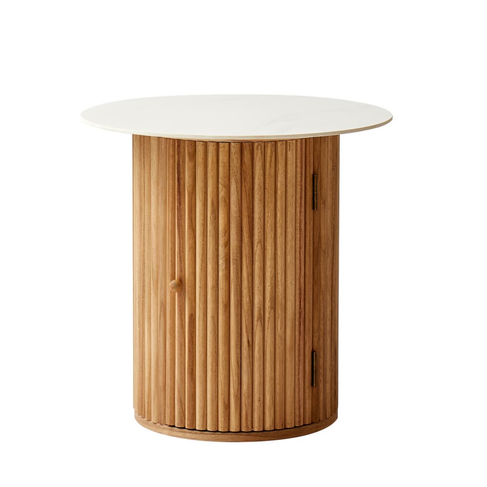 Table d'appoint en bois - marbre