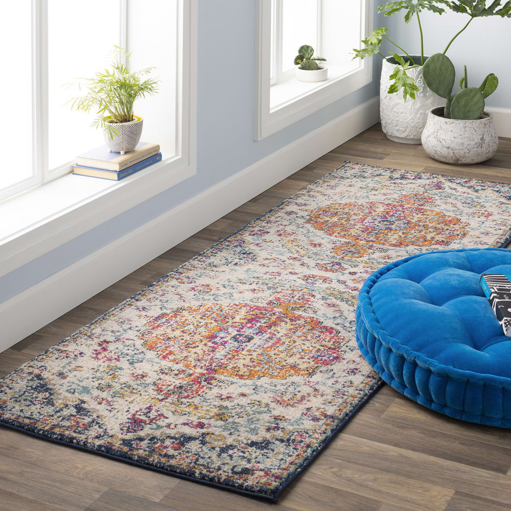 Livabliss Vintage Orientalischer Flurteppich Mehrfarbig/Orange 80x220 style vintage orange Öko-Tex Zertifikat Pvc - Polyvinlychlorid