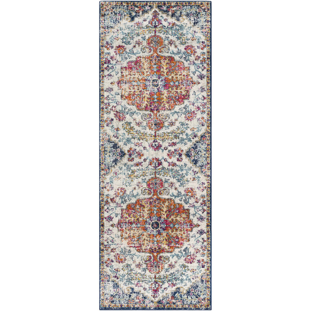 Tapis de couloir vintage oriental multicolore/orange 80x220 - Maisons du Monde