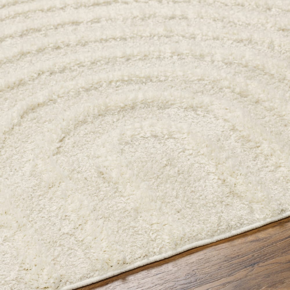 Tapis shaggy moderne beige/blanc 200x275 — vue 4