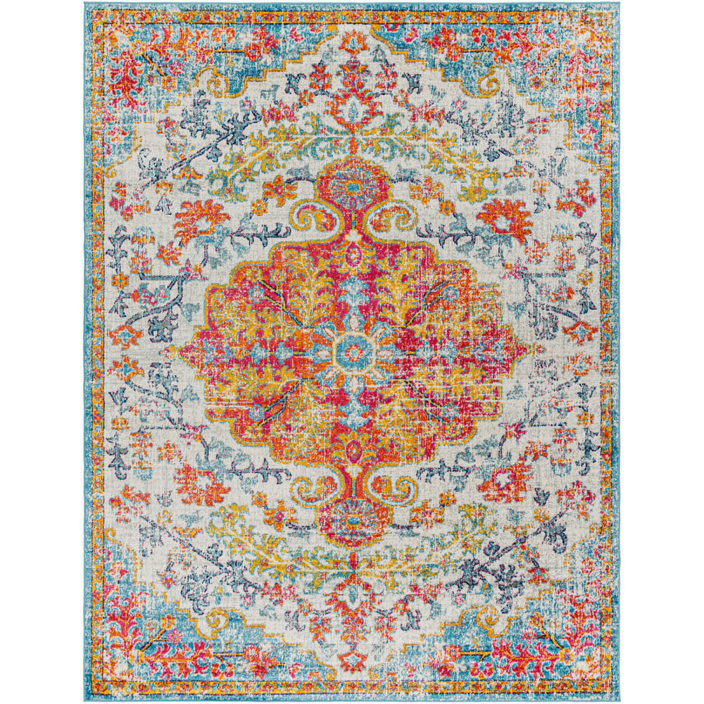 Vintage Orientalischer Teppich Mehrfarbig/Orange/Blau 160x220 -