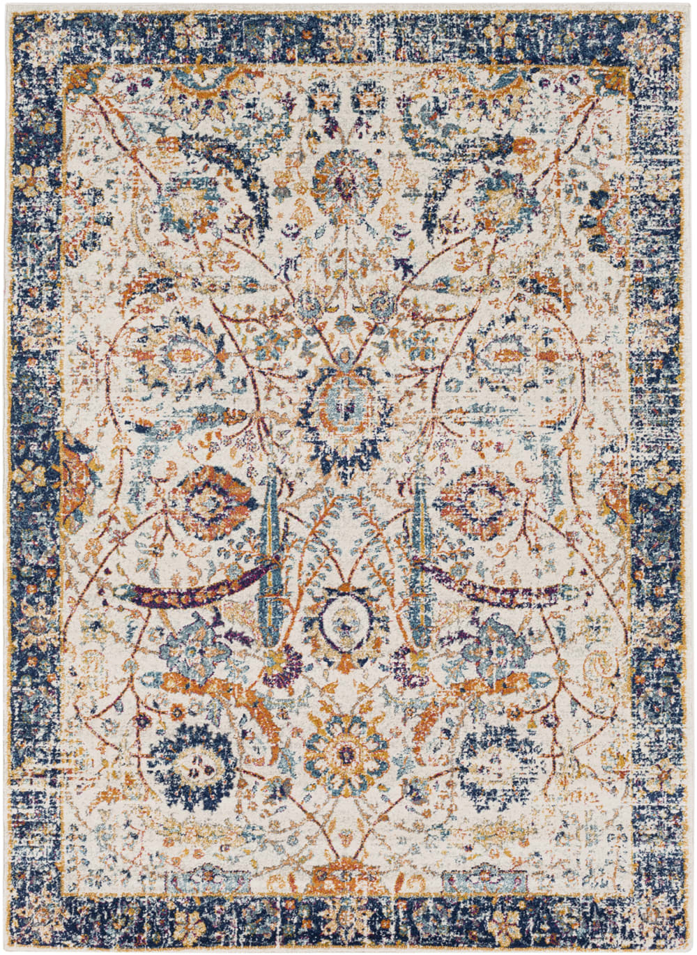 Tapis vintage oriental bleu/beige 120x170 - Maisons du Monde