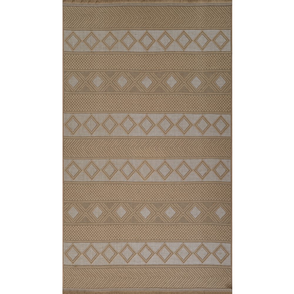 Tapis Bohème en Jute Lavable en Machine Brun/Beige 79x152