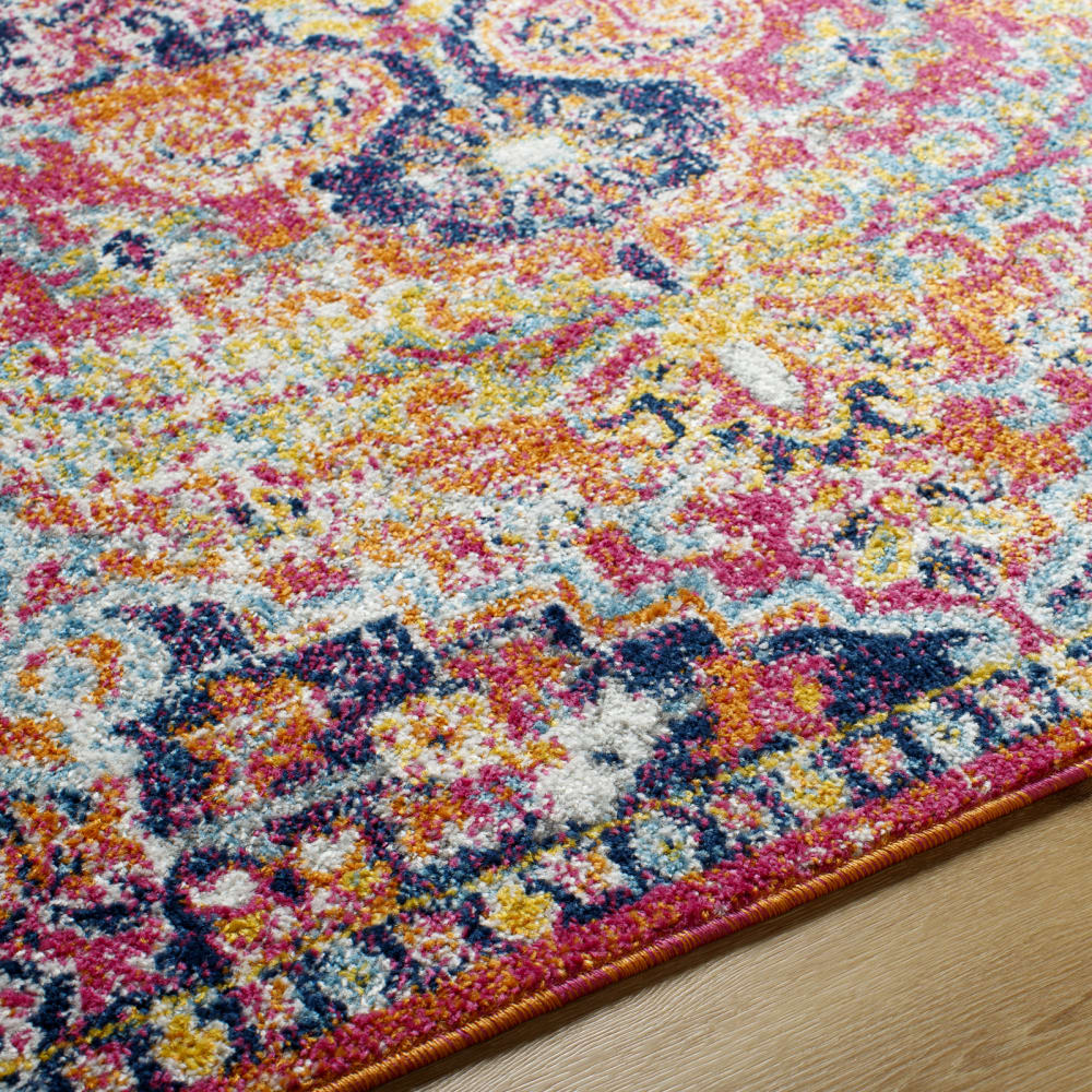 Tapis vintage oriental orange/bleu 120x170 — vue 4