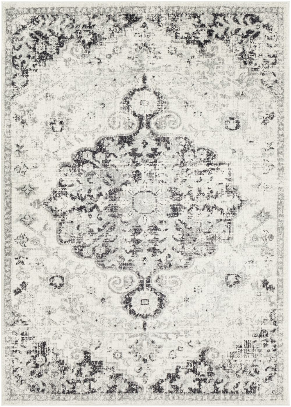 Tapis Vintage Oriental Gris/Noir 120x170