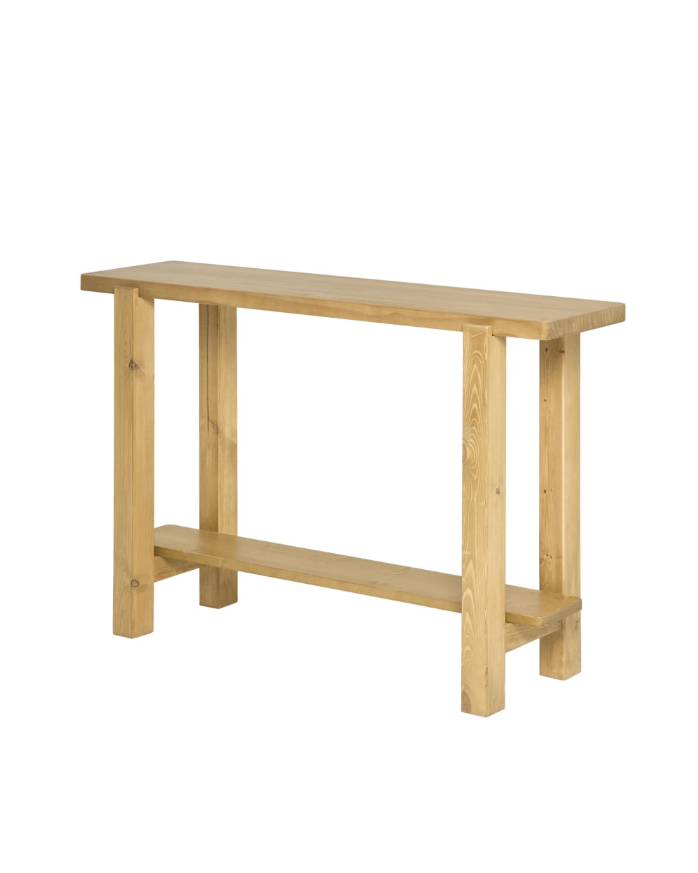 Console en bois couleur naturelle, 140 cm