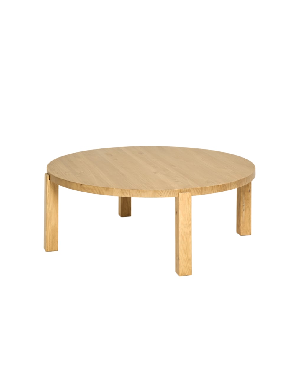 Table basse circulaire couleur naturelle, 120x42 cm