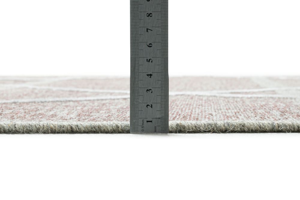 Tapis fin tissé machine en laine et viscose Rouge 60x100 cm — vue 4