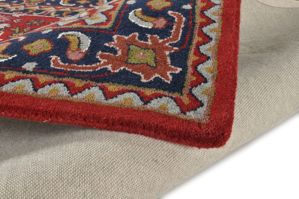 Tapis tufté main au design oriental rouge 60x90 cm — vue 3