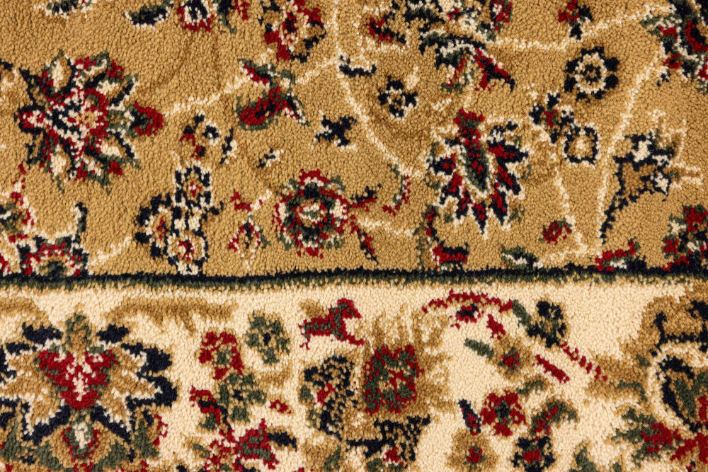 Tapis tissé au design oriental en polypropylène camel D 133 cm - Maisons du Monde