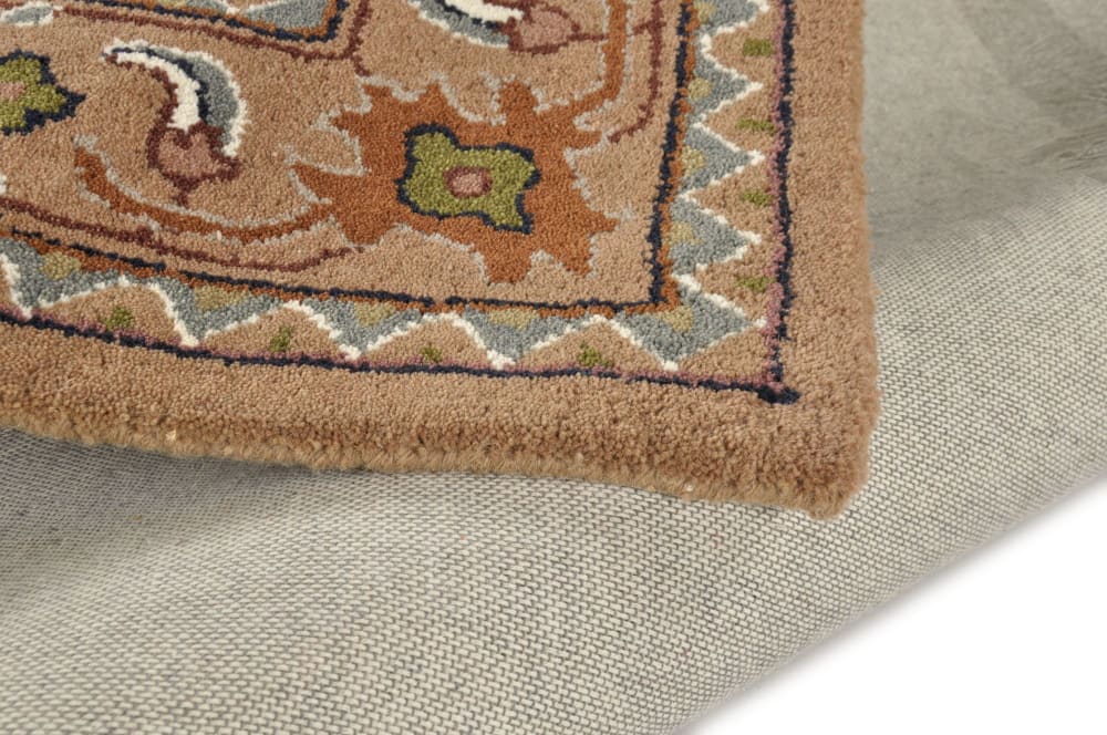 Tapis tufté main au design oriental beige 60x90 cm — vue 4