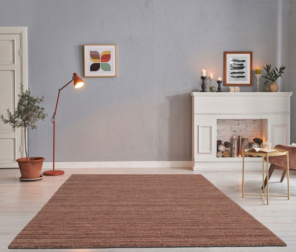 Tapis chiné tissé à la main rouge 40x60 cm - Maisons du Monde