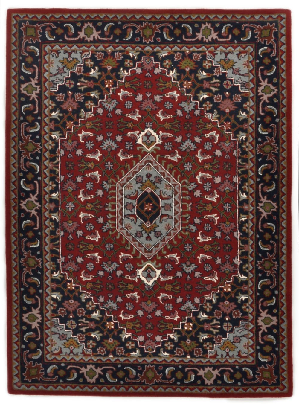 Alfombra de diseño oriental roja acolchado a mano 120x180 cm