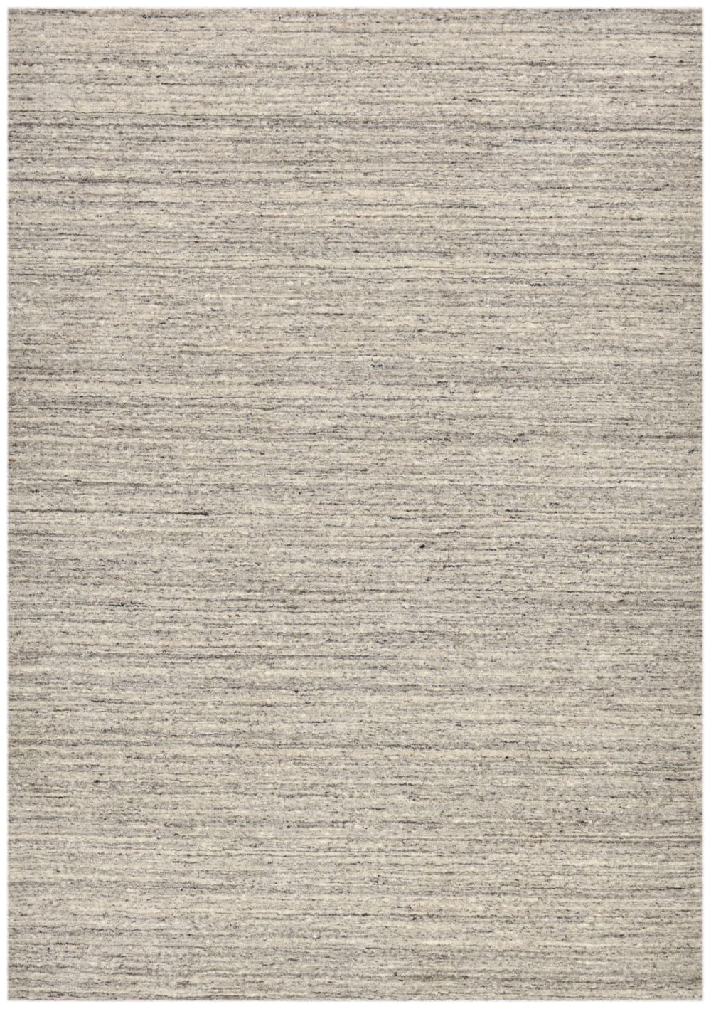 THEKO Handgewebter melierter Teppich in Grau 60x90 cm Grau Wolle