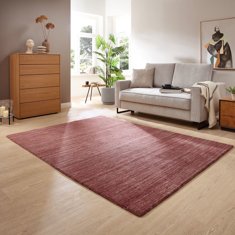 Tapis chiné tissé à la main rouge 60x90 cm — vue 3