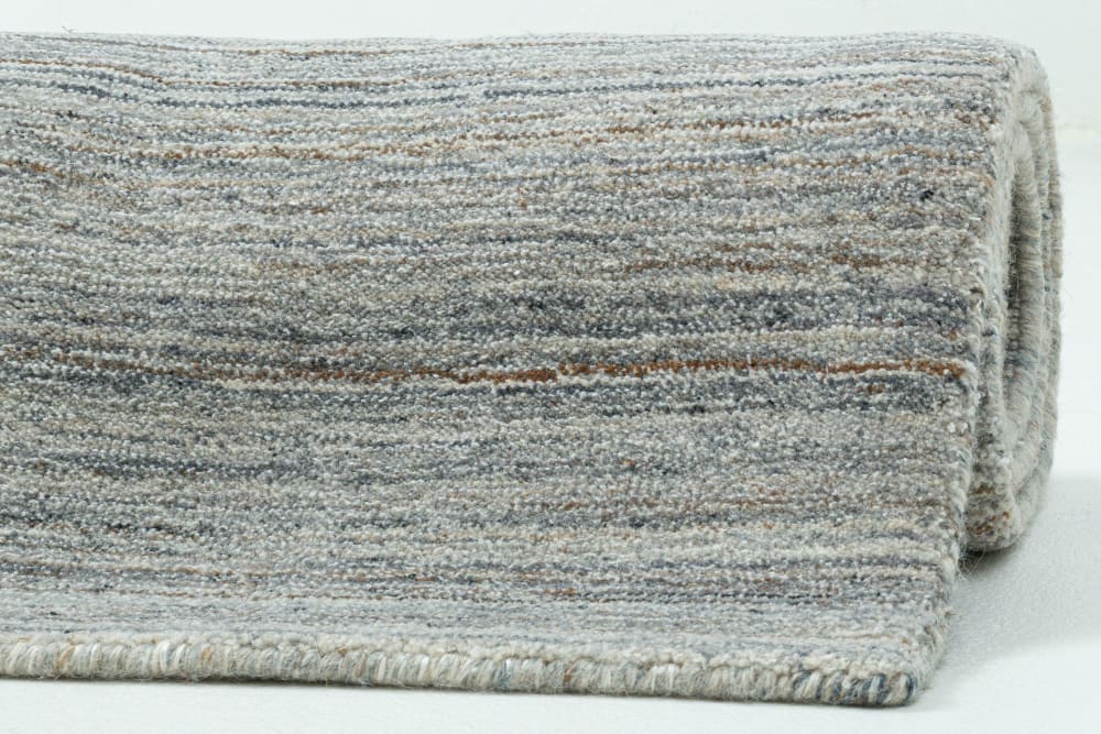 Tapis de salon tissé main en viscose et laine Gris 40x60 cm — vue 4