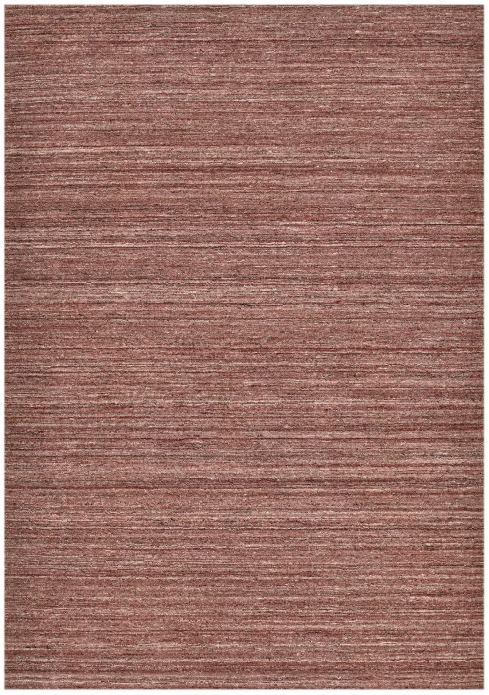 THEKO Handgewebter melierter Teppich in Rot 90x160 cm Rot Wolle