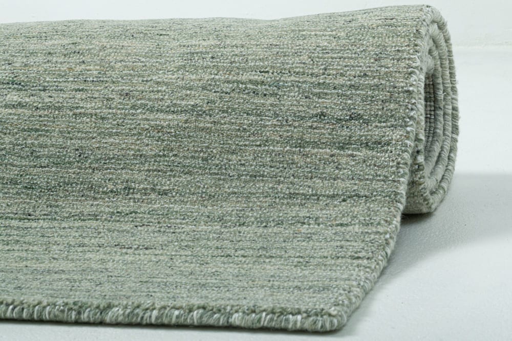 Tapis de salon tissé main en viscose et laine Vert 60x90 cm — vue 4
