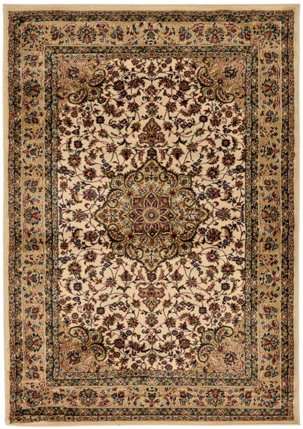 Tapis tissé au design oriental en polypropylène beige 50x80 cm
