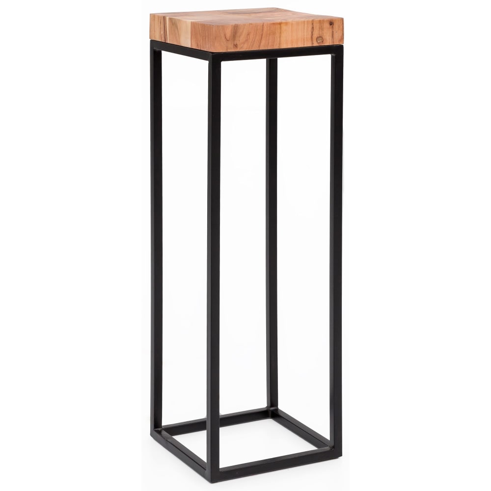 Table d'appoint en bois massif d'acacia, marron