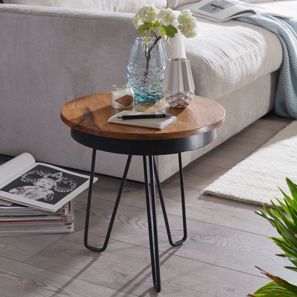 Beistelltisch aus Sheesham Massivholz, Braun - Maisons Du Monde